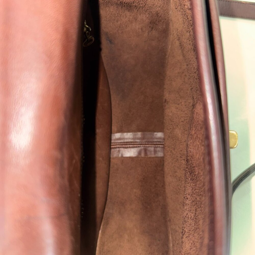 Vintage COACH Small Plaza Bag 9860 Mahogany Leather - Picture 6 of 12